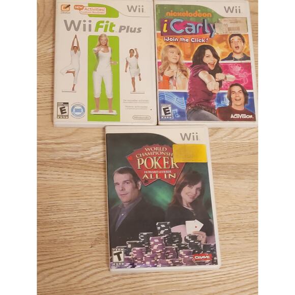 Lot Of 3 Nintendo Wii Video Game lot Pre-owned Untested Scratched With Manual - Picture 1 of 3